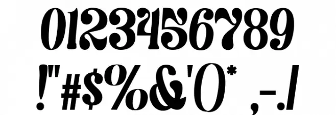 Nicla DEMO Font OTHER CHARS