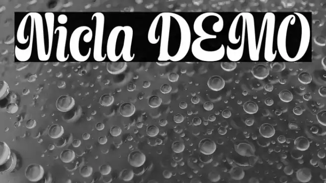 Nicla DEMO Font examples