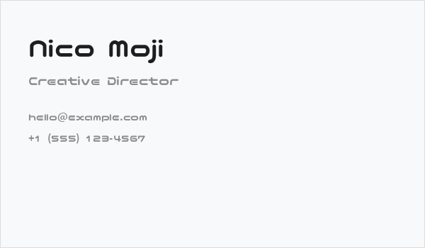 Nico Moji Business Card