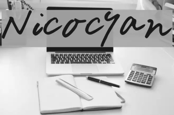 Nicocyan Font examples