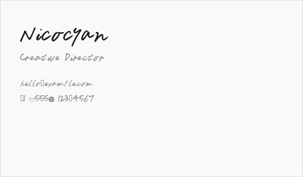 Nicocyan Business Card