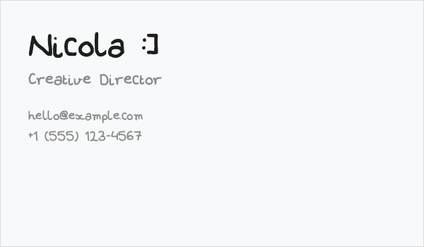 Nicola :] Business Card