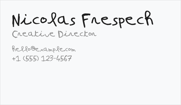 Nicolas Frespech Business Card
