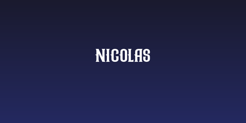 Nicolas Social Header