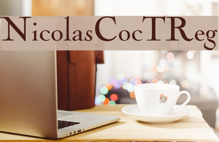 NicolasCocTReg Font examples