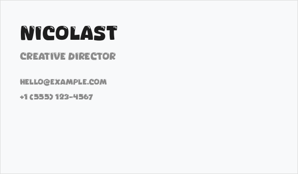 Nicolast Business Card