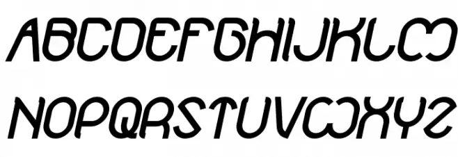Nicole Bold Italic 字体 大写