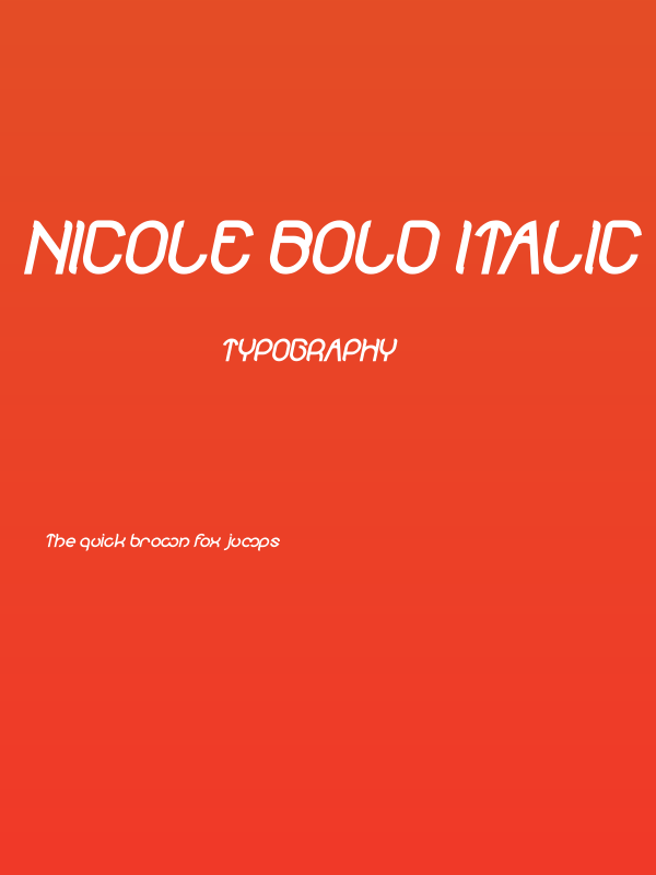 Nicole Bold Italic Poster