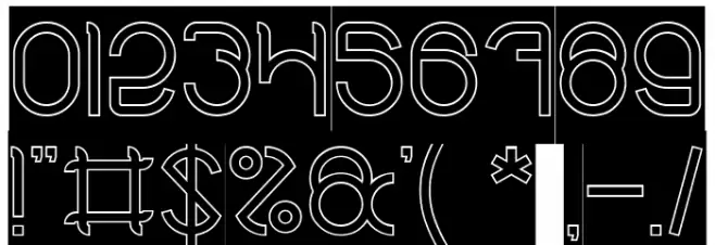 Nicole-Hollow-Inverse Font OTHER CHARS