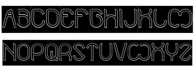 Nicole-Hollow-Inverse Schriftart Groß