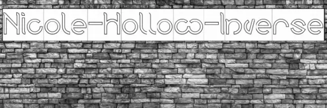 Nicole-Hollow-Inverse Font examples