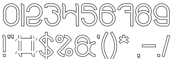 Nicole-Hollow Font OTHER CHARS