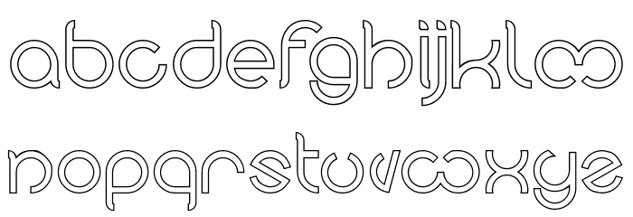 Nicole-Hollow Font LOWERCASE