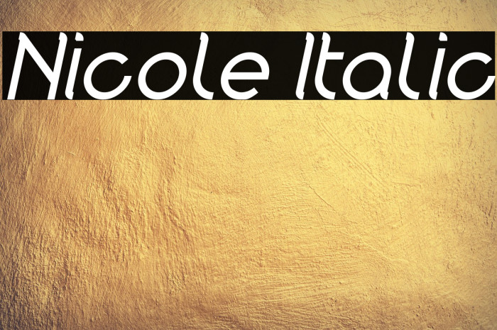 Nicole Italic Example 3