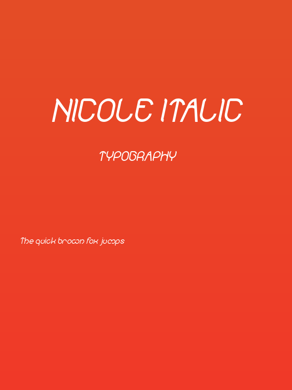 Nicole Italic Poster