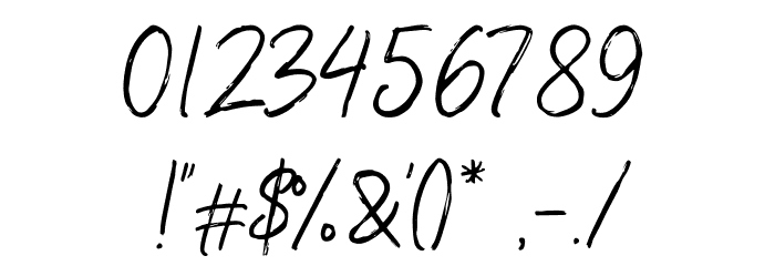 Nicollast Demo Regular Font OTHER CHARS