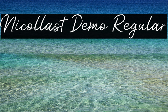 Nicollast Demo Regular Font examples
