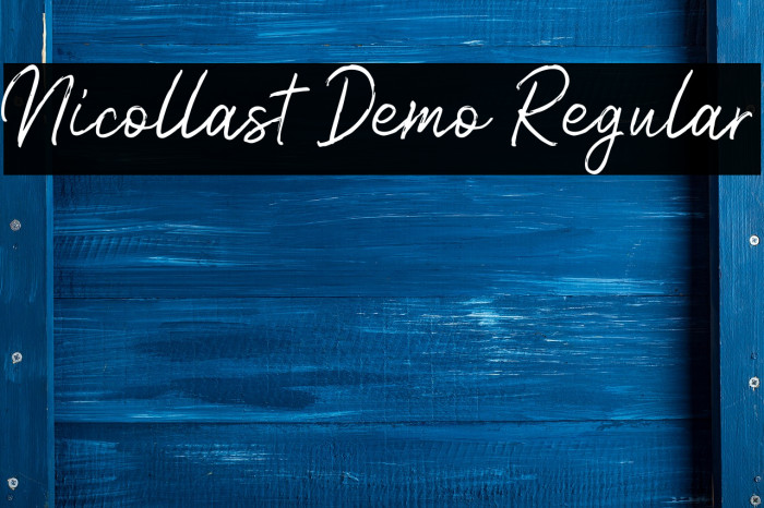Nicollast Demo Regular Font examples