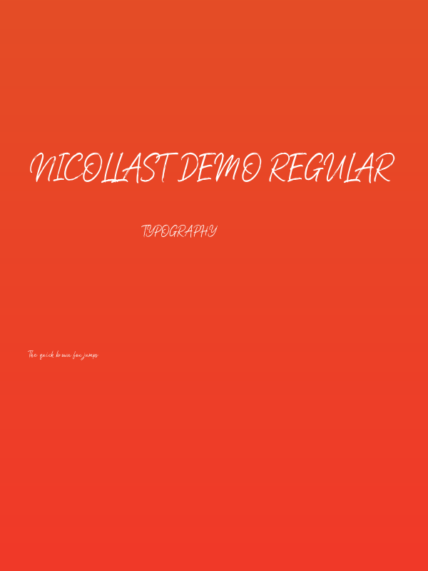 Nicollast Demo Regular Poster