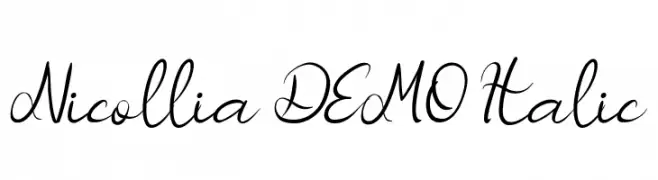 Nicollia DEMO Italic  font caratteri gratis