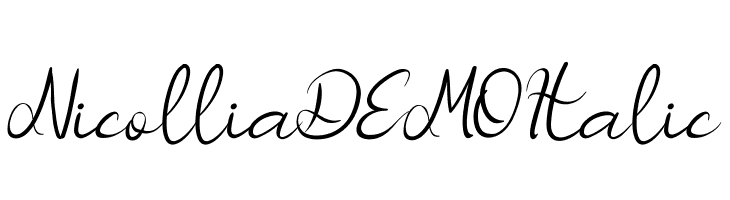 Nicollia DEMO Italic  Free Fonts Download