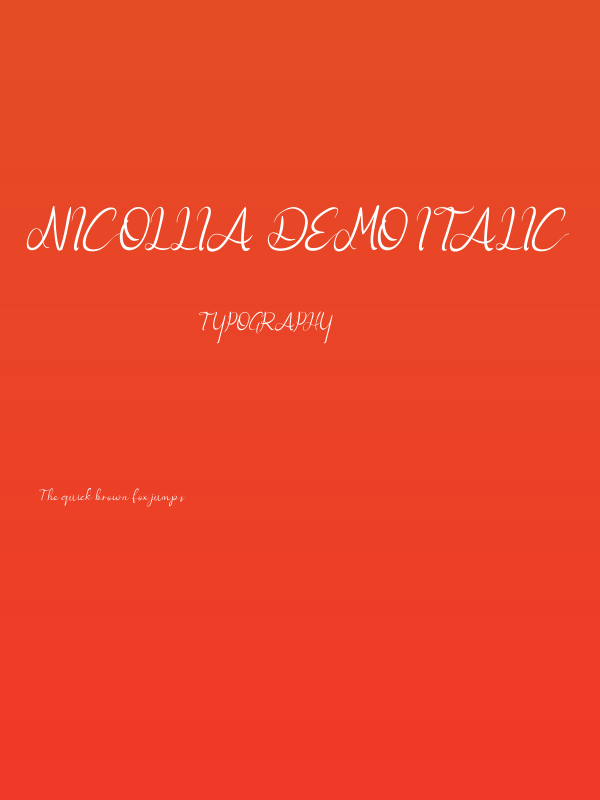 Nicollia DEMO Italic Poster