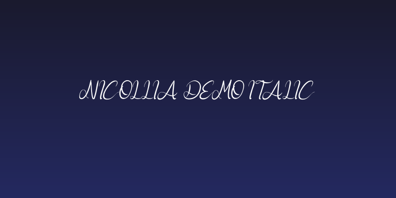 Nicollia DEMO Italic Social Header