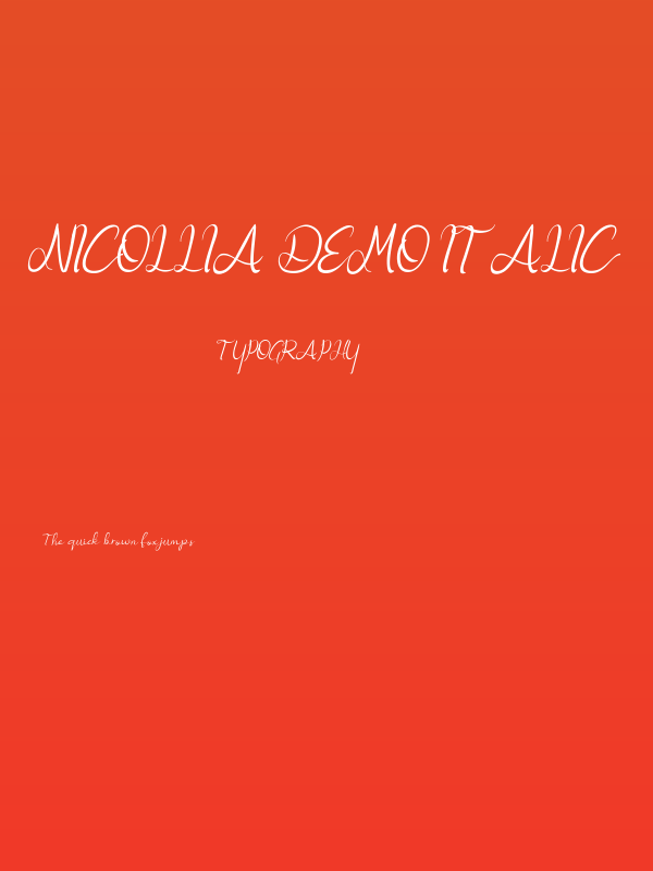 Nicollia DEMO Italic Poster
