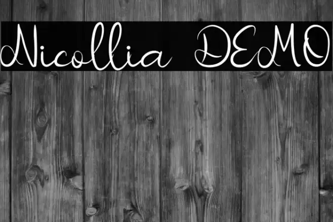 Nicollia DEMO Font examples