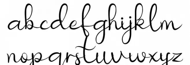 Nicollia DEMO Schriftart Kleinbuchstaben