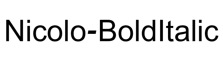 Nicolo-BoldItalic  Free Fonts Download