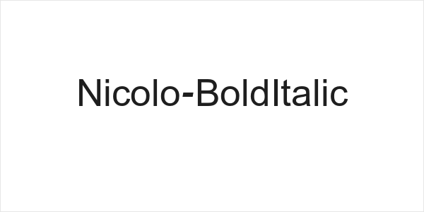Nicolo-BoldItalic Logo