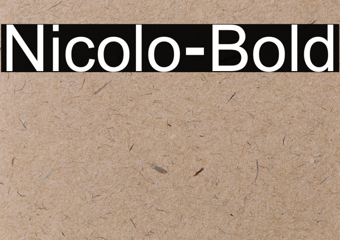 Nicolo-Bold Font examples