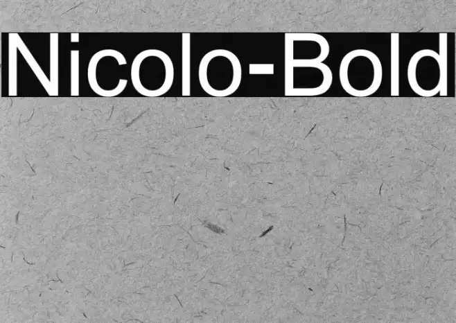Nicolo-Bold Example 1