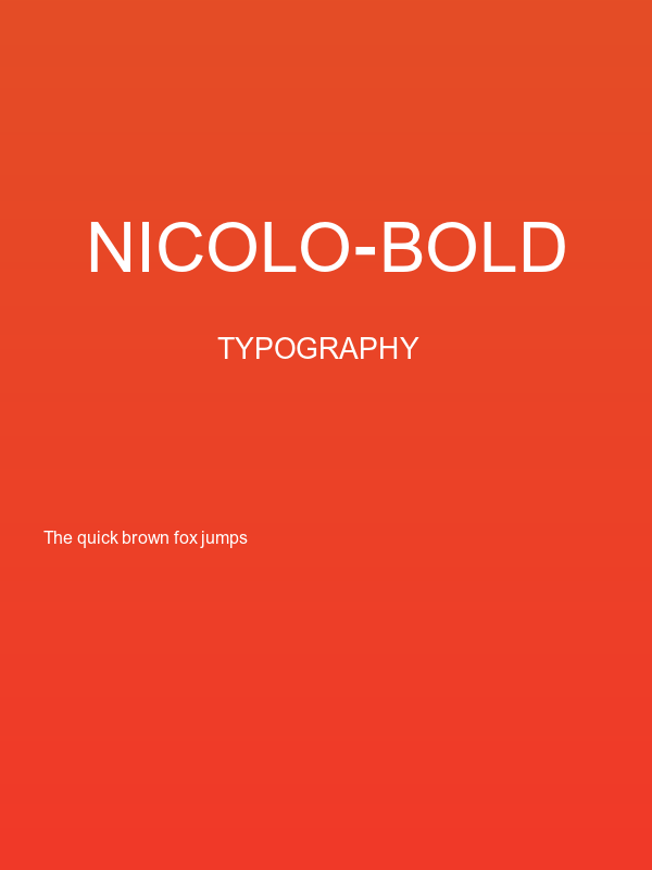 Nicolo-Bold Poster