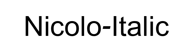 Nicolo-Italic  les polices de caractères gratuit tlcharger