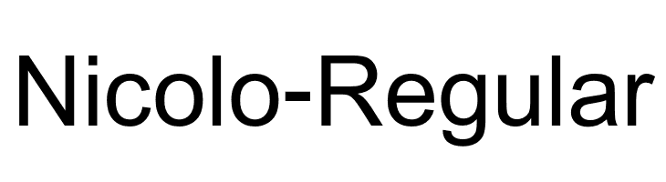 Nicolo-Regular  font caratteri gratis