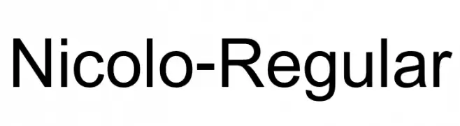 Nicolo-Regular  font caratteri gratis