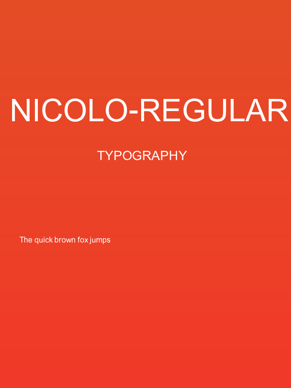 Nicolo-Regular Poster
