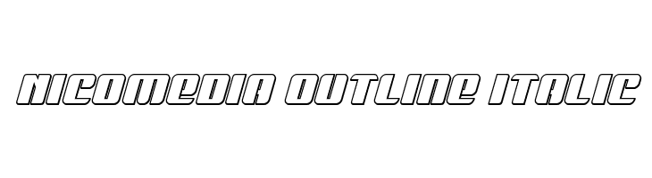 Nicomedia Outline Italic Шрифта