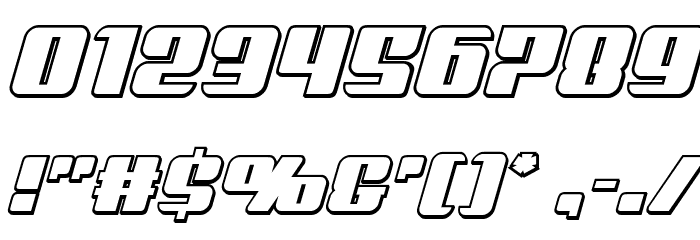 Nicomedia Outline Italic Font OTHER CHARS