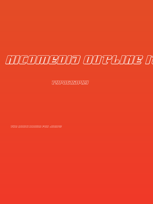 Nicomedia Outline Italic Poster
