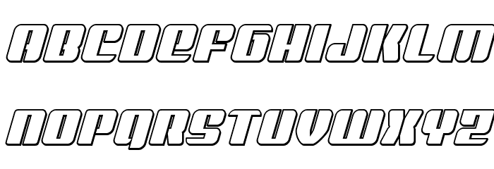 Nicomedia Outline Italic Font LOWERCASE