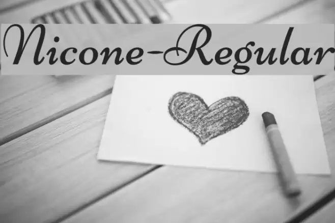 Nicone-Regular フォント examples