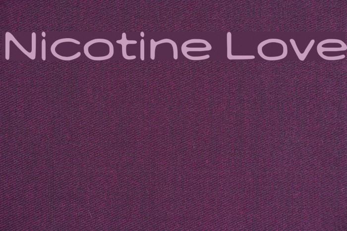 Nicotine Love Font examples