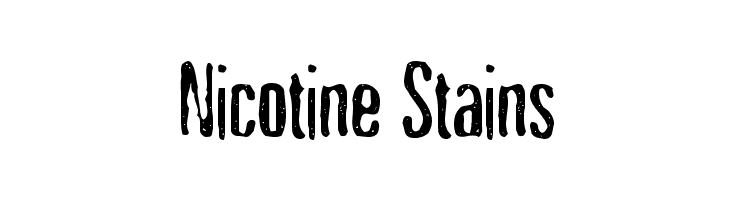 Nicotine Stains Font