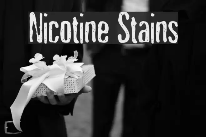 Nicotine Stains Font examples