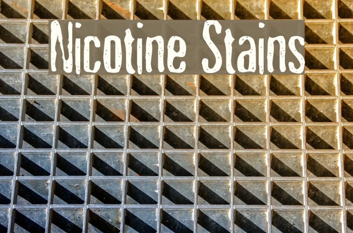 Nicotine Stains Font examples