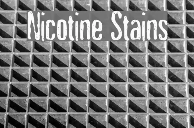 Nicotine Stains Font examples