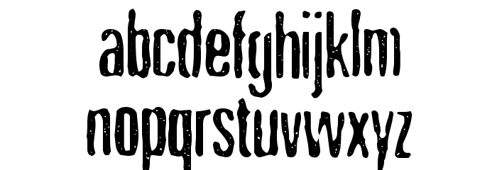 Nicotine Stains Font LOWERCASE